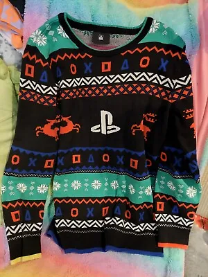 Buy Official Product Playstation Christmas Jumper Festive Sized 12-13years • 15£