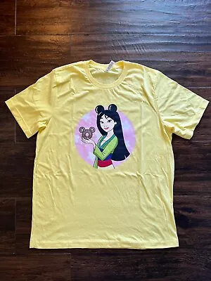 Buy Xl Adult Mulan Yellow Bella And Canvas Tee Disney Princess • 10.42£