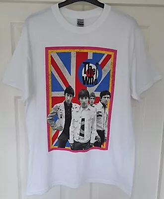Buy THE WHO T-Shirt Union Jack Band Merch White Size L (P2P 22 ) - NWOTs • 9£