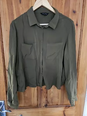 Buy New Look, Green Long Sleeve Ladies Shirt, Size 16 • 3.50£