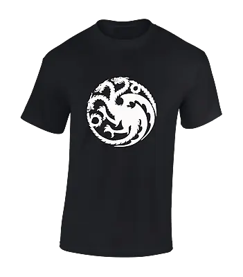 Buy House Targaryen WHT - Mens T Shirt House Of Dragon Thrones Game Of Kings • 10.99£