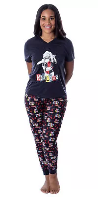 Buy DC Comics Womans' Harley Quinn Mad Love 2 Piece Pajama Set Jogger • 34£