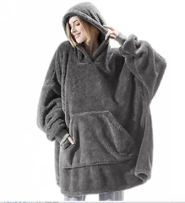 Buy Hoodie Blanket Reversible Oversized Ultra Plush Sherpa Giant Hooded Sweatshirt • 7.99£