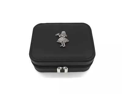 Buy Alice In Wonderland On Black Travel Jewellery Box Jewelry Organiser Storage Case • 21.99£