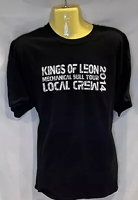Buy 2014 Kings Of Leon Mechanical Bull Local Crew Concert Mens Xl Black T-shirt • 18.90£