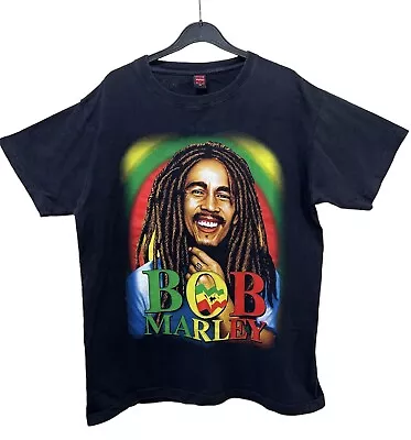 Buy Bob Marley T-Shirt Size Medium Black Bob Marley Reggae Top Music Merch • 29.99£
