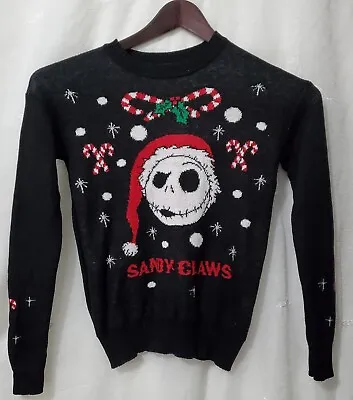 Buy Disney The Nightmare Before Christmas Sandy Claws Jack Skellington Sweater Sz XS • 18.95£