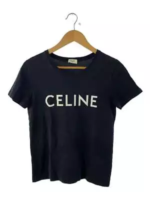 Buy CELINE Front Logo TShirt Cotton Black S • 344.13£