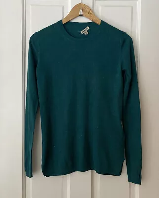 Buy Whistles Women's Long Sleeved Thin Knit Jumper Metallic Thread Jade Green Size 6 • 14.99£