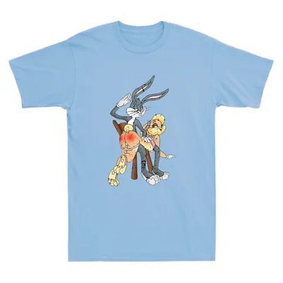 Buy Bugs Bunny And Lola Funny Bunny Rabbit Cartoon Spoof Gift Vintage Men's T-Shirt • 15.99£