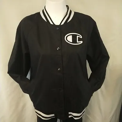 Buy Vintage Ladies Champion American 90’s Retro Jacket Black Size XL • 35£