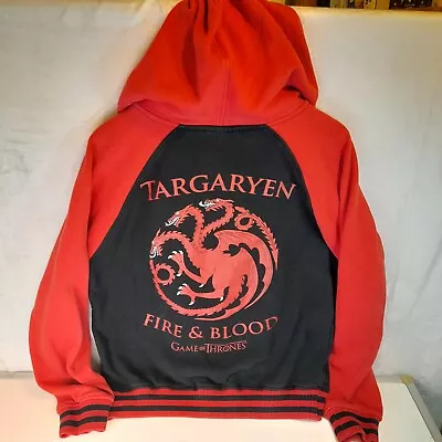 Buy Game Of Thrones Targaryen Fire & Blood Hoodie Kids Size M • 18£