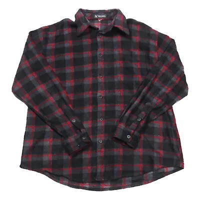 Buy Vintage Plaid Fleece Overshirt Jacket | XL | Check Flannel Over Shirt Retro • 17.49£