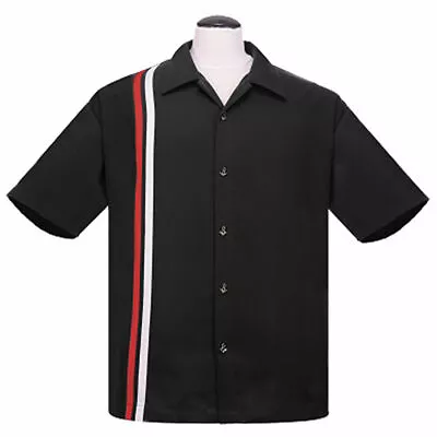 Buy Steady Clothing V8 Racer Hot Rod Rockabilly Bowling Button Down Shirt ST35006 • 63.80£