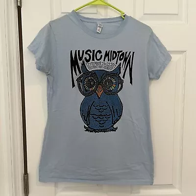 Buy 2012 Music Midtown Shirt Atlanta 2012 Pearl Jam Foo Fighters Blue Owl - Womens L • 80.51£
