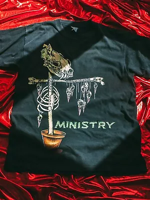 Buy Vintage 1992 Ministry  Scarecrow  Pushead Metal Band T-Shirt - 90s Single Stitch • 249.90£