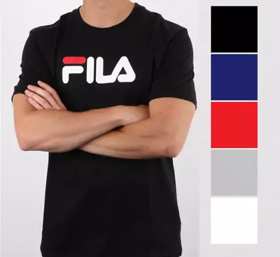 Buy FILA Mens Crew Neck Eagle Logo Cotton Jersey T Shirt Black Navy White Red Grey • 9.95£