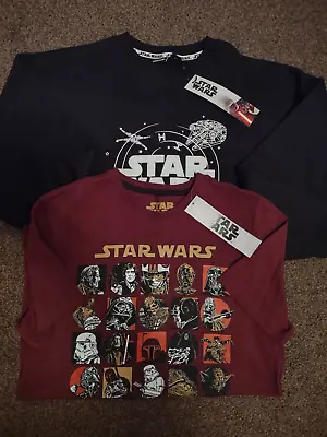 Buy Star Wars Unisex Jumper Sweatshirt (M) And Burgandy Tshirt (M) • 15£