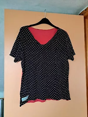 Buy Unique One Off  T-Shirt Polka Dot By William Stone Upcycled Goods  Size 12/14 • 5£