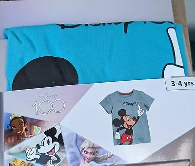 Buy 1 Brand New Disney Official Kids Unisex T-shirt Age 3-4 Mickey Mouse 100% Cotton • 4.99£