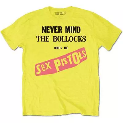 Buy Sex Pistols T-Shirt Never Mind Punk Rock Band Official Yellow New • 15.95£