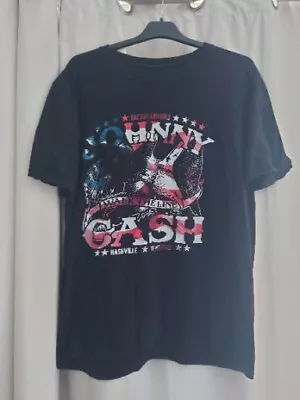 Buy Johnny Cash T-shirt UK Size Large Black • 16£