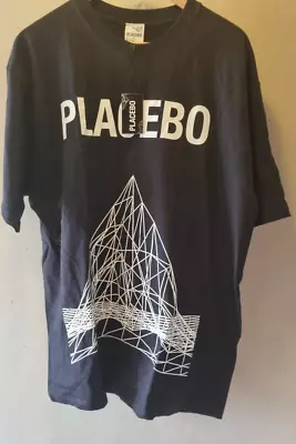 Buy Official Placebo Merchandise T-shirt - Unplugged Size XL - Black • 95£
