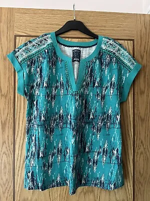 Buy Women’s Debenhams Mantaray Teal Blue T-Shirt Size 14 Pristine • 11£