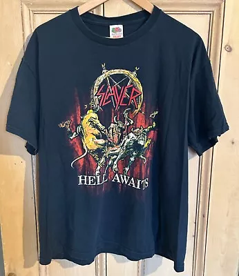 Buy SLAYER T-Shirt XL Hell Awaits OFFICIAL Unworn Rock Metal • 5£