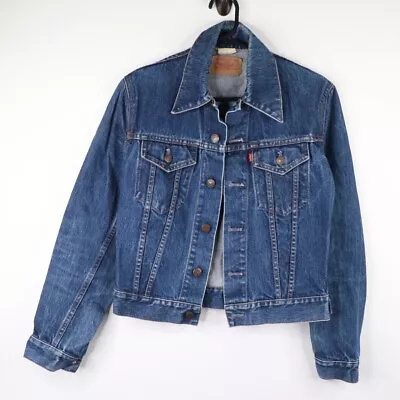 Buy Vintage Levi's Denim Jacket XS Stonewash Trucker Jean Red Tab Womens Blue • 26.95£