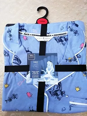 Buy Ladies Marks And Spencer Alice In Wonderland Pyjamas Size L UK 16-18 NWT • 9.99£