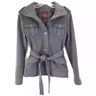 Buy YOKI New York Outerwear Belted Pea Coat Jacket Women's Small, Gray • 15.16£