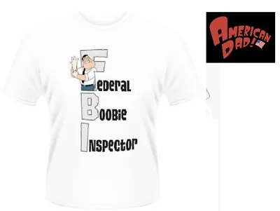 Buy American Dad Federal Boobie Inspector White T Shirt Top Small Medium NEW • 5.99£