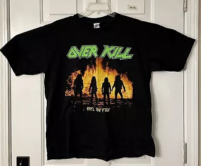 Buy Overkill 1985  Feel The Fire  XL Black Shirt  HRKB041 • 196.87£