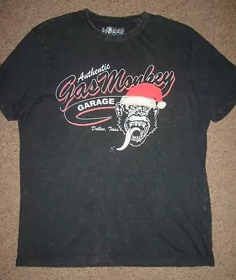 Buy GAS MONKEY GARAGE Christmas T-shirt XL Vintage Worn Style • 3.99£