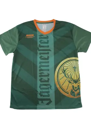 Buy Jagermeister NEW Green V Neck Graphic Jersey Womens L Football Soccer Shirt • 11.37£