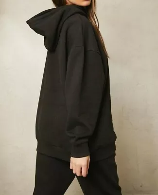 Buy Women's Basic Oversized Drop Shoulder Longline Warm Long Sleeve Top Hoodie UK • 10.99£