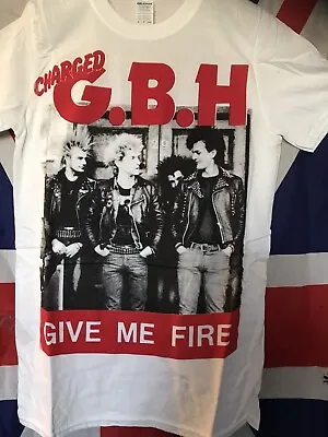 Buy Charged Gbh Tshirt Give Me Fire Punk Rock Hardcore Sm Med Lrg Xl Sizes • 15£