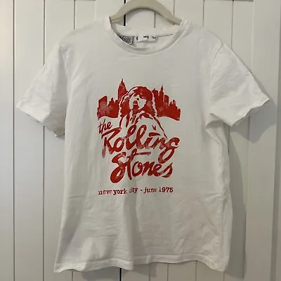 Buy Mango Rolling Stones Size M White Vintage Band Tshirt Collectors White And Red • 6.99£
