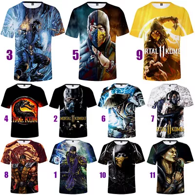 Buy Movie Mortal Kombat Plus Size Tees Women Men T-Shirt 3D Print Short Sleeve Tops • 10.79£