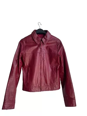 Buy Red Faux Leather Jacket • 40£