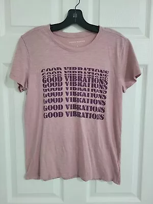 Buy Lucky Brand T-shirt Women's Size Small Good Vibrations Loose Fit Cotton • 7.56£