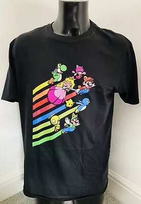 Buy Qwertee Mens T Shirt Gaming Goodies Super Mario Brothers Large Black Gildan L • 9.99£