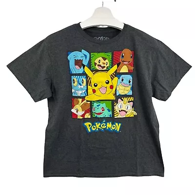 Buy Pokemon Pikachu, Charmander, Bulbasaur Tee Shirt Youth Size XL Gray Starters • 3.69£