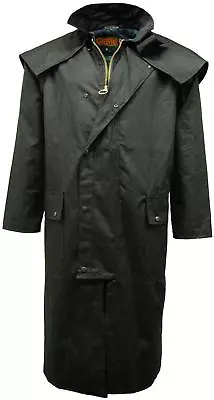 Buy Mens Game Stockman Long Cape Horse Riding Wax Coat / Jacket • 69.95£
