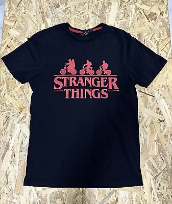Buy Stranger Things T Shirt Black Size Small Large Red TV Logo 80s Retro Netflix • 5£