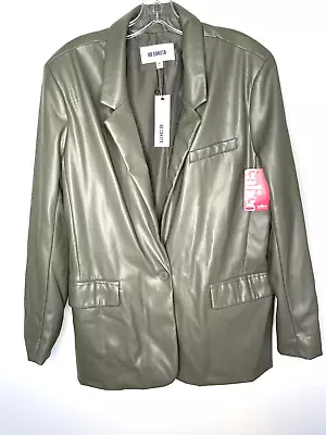 Buy BB Dakota Women's Long Sleeve Faux-Leather Jacket  Surplus Green Size M NWT • 9.47£