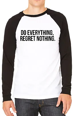 Buy Do Everything Funny Mens Hipster T-Shirt Baseball Tee • 13.99£