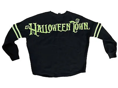 Buy Disney Halloween Town Sweatshirt Black Neon Green Nightmare Before Christmas SM • 23.62£