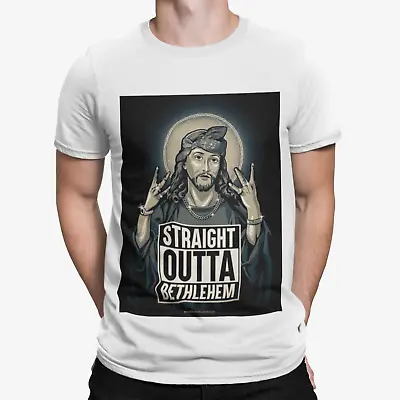 Buy Straight Outta Bethlehem T-Shirt - Comedy Retro Cool 80s 90s Movie JESUS Poster • 8.39£